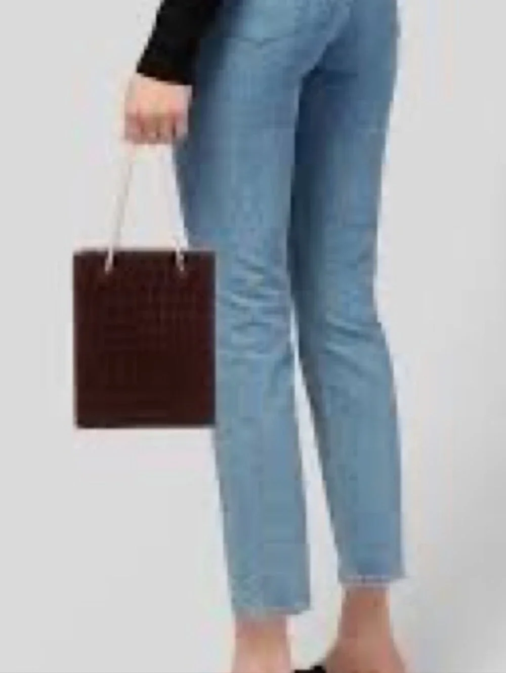 NWT Loeffler Randall Antoinette RARE Sample Concerta Nappa Jeans Shopper Tote